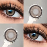 2Pcs Brown Iris Colored Contact Soft Lenses Prescription Makeup Beautiful Pupils