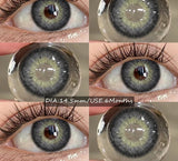 New Colored Contact Lenses 2pcs Fashion Blue Eyes Contacts Gray Beauty Pupils Brown Colorful Makeup Contact Green Lens