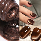 Brown Gold Cat Magnetic Eye Gel Polish 10ml  Autumn Water Light Magnet Crystal Soak Off Nail Art Varnish Manicure