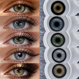 14.2mm Half-Year Disposable Brown Colored Contact Lenses Viral Makeup Beauty Lens for Daily Party Dating Cosmetic