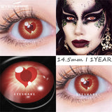 2pcs Cosplay Colored Contact Lenses Anime Blue Red Eyes Lenses Halloween Green Makeup Eyes Contact Crazy Lens Yearly
