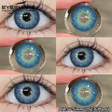 1pair Color Contact Lens for Eyes Fashion Popular Blue Green Contact Lens Brown Eye Lenses Yearly Gray Eyes Makeup Contact