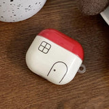 Casual Red Cover Line House + Ring Suitable for Apple for Airpodspro2 Case/For Airpodspro Case/For Airpods4 Case/For Airpods3 Case/For Airpods2 Case/Fashionable Women's Earphone Case/Headphone Case