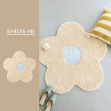 Irregular Shape Flowers Rugs for Bedroom Bedside Carpet Living Room Soft Fluffy Plush Mat Home Decoration Cloakroom Floor Mats