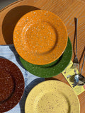 Nordic Ceramic Splashed Ink Plate Household Colored Breakfast Bread Disc High-end Restaurant Dessert Plates Niche Dot Tableware