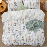 Bedsure Duvet Cover King Size - Reversible Cute Floral Duvet Cover Set with Zipper Closure, White Bedding Comforter Cover
