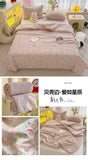 Korean Style Summer Cool Quilt For Girl Skin-friendly Washed Cotton Air Conditioning Quilt Breathable Soft Blanket Home Textiles