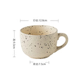 Nordic Style Matte Splashed Ink Drinking Mug Household Simple Breakfast Milk Cups Fashion Office Handgrip Large Coffee Cup
