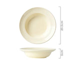 Nordic Style Ceramic Disc High-end Solid Versatile Dining Plate Household Pasta Serving Plates Minimalist Western Tableware