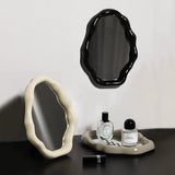 Nordic Standing Makeup Mirror Portable Irregular Cloud Bedroom Dorm Girls Cosmetic Mirror Home Decorative Framed Vanity Mirror