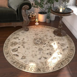 Round Carpets for Living Room  Vintage Floral  Large Area Home Decor Luxury Bohemian IG Exotic Art Soft Bedroom Polyester Rugs