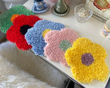 Handmade Tufted Coaster Floral Cup Holder Mat Drink Pad Mug Support Dining Room Decor Home Table Decoration Accessories 20cm