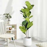 105/113cm Large Artificial Ficus Plants Fake Tropical Tree Tall Banyan Trees Plastic Rubber Leaves For Home Garden Outdoor Decor