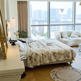 New light luxury gold mink fleece ink printing gold mink fleece blanket anti-static warm and comfortable
