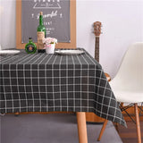 Table Cloth for Home Linen Cotton Plaid Stripe Dining Tablecloth Kitchen Decorative Rectangular Coffee Cuisine Party Table Cover