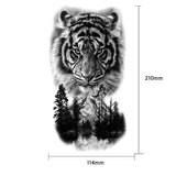Waterproof Temporary Tattoo Sticker Lion Family Flash Tatto Tiger Wolf Moon Crown Flower Body Art Arm Fake Tatoo Men Women
