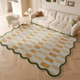 Dopamine Irregular Living Room Carpet Modern Cream Style High-end Sofa Coffee Table Floor Mat Special-shape Bedroom