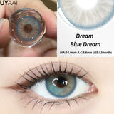 New 1pair Colored Contact Lenses for Eyes Blue Natural Look Brown Eye Lenses Cosmetic Beauty Pupils