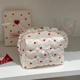 Original Korean Imported Quilted Soft and Cute Quilted Zipper Makeup Bag Storage