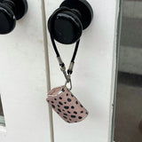 Luxury leather leopard print earphone bag case for airpods 1 2 3 4 pro 2 protection cover with bracelet fall prevention couple