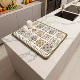 Coffee Machine Absorb Water Pad Tabletop Tableware Drying Mat Diatom Mud Kitchen Anti Slip Countertop Mat Tableware Drain Pad