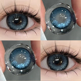 Blue World 1 Pair New Product Color Contact Lenses Degrees Fashion Comfort Soft Nature Blue Grey Lenses