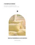 Korean Princess Style Bowknot Bedding Sets Lace Duvet Cover Fitted Sheet For Girl Woman Bedroom Decor Bed Linens Home Textiles