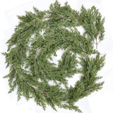 6.2FTArtificial Norfolk Pine Garlands Real Touch Christmas Cypress Greenery Vine for Table Mantle Xmas Home Decoration