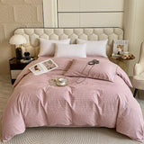 Japanese 100% Cotton Brushed Single Duvet Cover Striped Plaid Quilt Cover for Dorm Home Skin-Friendly Bedding for All Seasons
