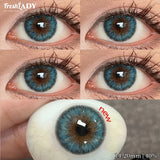 1 Pair Cleopatra Series Colored Contact Lenses Natural Brown Pupils Eyes Contact lenses Green Soft Contacts 14.20mm