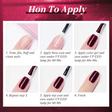 Gel Nail Polish Single Bottle - Long-Lasting Glossy Cherry Red, High Saturation Shine, 15ml Per Bottle, Gentle Formula, Does Not Damage Nails,