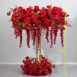 Artificial Lily of The Valley Red Ferris Wheel Flower Wedding Table Decoration Ornament Wedding Decoration Flower Arrangement