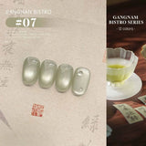 12ml 1-16pcs Autumn Nails New Clear Pink Glass Bead Moonlight Magnet Cat Eye Gel Nail Polish Whitening Nail Supplies