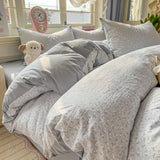 Class A washable small fresh printing four-piece set, student dormitory bed sheet three-piece set