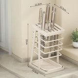 Stainless Steel Knife Holder Space Saving Knife Rack with Slots Storage Rack Multi-Function Knife Holder Storage Rack Dish Rack