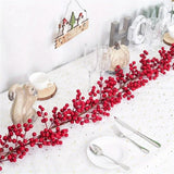 Artificial Red Berry Rattan Hanging Christmas Decoration Red Berry Decor For Home Fireplace Festivals Parties and Home Decor