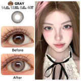 1 Pair(2pcs) Mixed Blood Fairy Long Lasting Fashion Gray Contact Lenses For Party Makeup Mixed Blood Exotic Gray