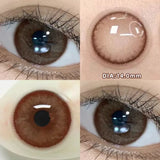 Prescription Contact Lenses Myopia Lenses with Diopters Natural Pupils Color Contact Lenses for Eyes Brown Lenses 2pcs
