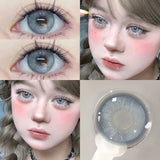 2pcs New Colored Contacts Lenses for Eyes Fashion Purple Lenses Nature Soft Prescription Myopia Beauty Pupil Lady Makeup