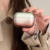 New Korea Simple Cute Transparent Gradient Earphone Case For AirPods Pro 2 Coffee Pendant Cover For AirPods 2 3 4 Soft Case