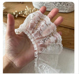 White Lace Lace Ribbons Accessories Lace Trim Handmade DIY Extended Clothes Pleated Sewing Decorative Fabric Skirt Hem Fabric
