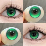 1 Pair Colored Contacts with Diopter Blue Green Red Pupils Beauty Korean Lenses Circle Brown Lenses Yearly New