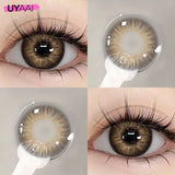 Colored Contacts Lenses Natural Look Brown Eye Lenses Gray Contact Blue Lens Cosmetic Beauty Pupil Yearly Use
