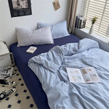 Hot Bedding Set Bedroom Decor Washed Cotton Double Duvet Cover Set Duvet Cover Flat Sheet Quilt Cover Pillowcase Home Textiles