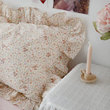 Adorable Bear Floral Lace Cotton Children's Bedding Set 4-Piece Active Printing Skin-friendly Home Textile Kids Room Linens