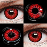 1pair Halloween Colored Contact Lenses Cosplay White Crazy Contact Lenses Anime Red Eye Lenses Blue Makeup Contact Lens