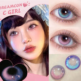 2Pieces Colored Contact Lenses Bling Pupil Beauty Cosplay Color Circle Lens Yearly Galaxy Coloured Contacts