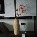Natural Rattan Woven Cane Vase 30-40cm Handmade Floor Vase Living Room Window Home Decoration Indoor Furnishing Ornament