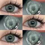 1 Pair New Myopia Lenses Colored Contact Lenses for Eyes With Degrees Prescription Blue Pupil Beauty Makeup Eye Lenses
