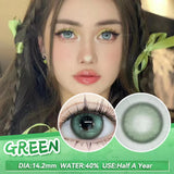 (2pcs)1Pair Myopia Color Contact Lenses for Eyes Fashion Prescription Lenses Beauty Pupils Blue Green Brown Grey Lenses